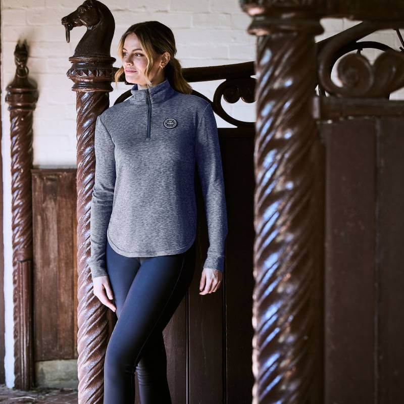 Weatherbeeta London Layer Long Sleeve Top Navy Iris Ladies