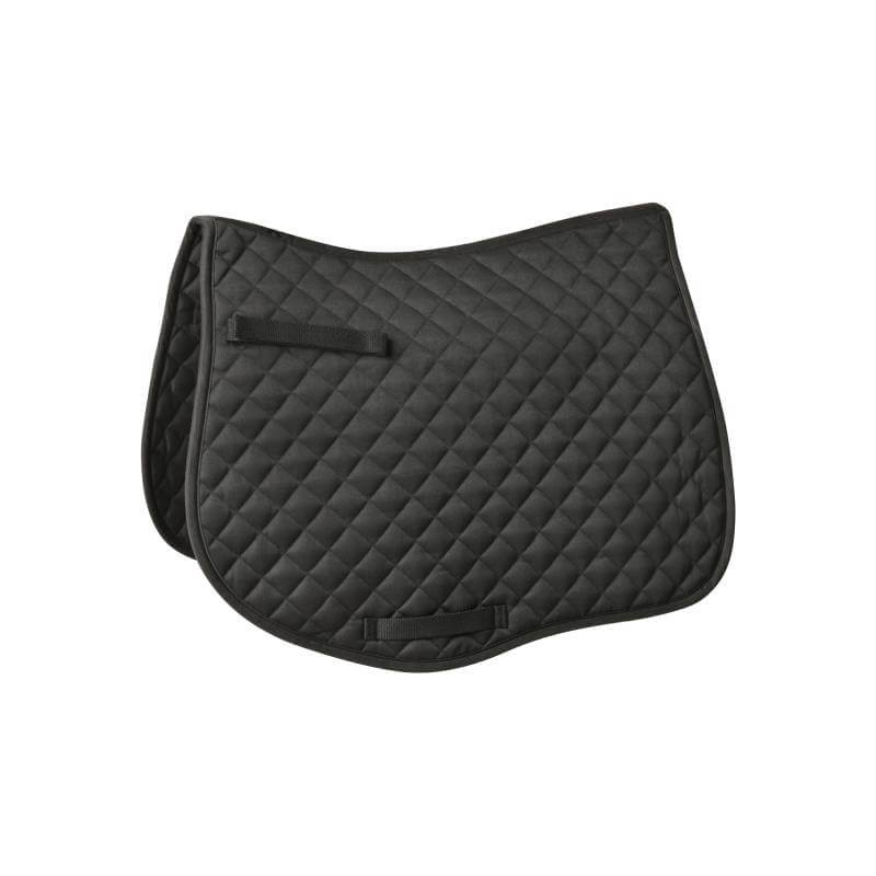Saxon Defiant All Purpose Saddle Pad in black, shown on a white background.