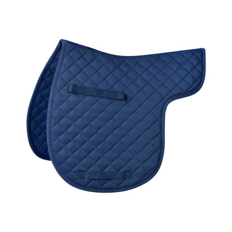 Saxon Defiant All Purpose Numnah Navy by Saxon, shown on a white background with straps.