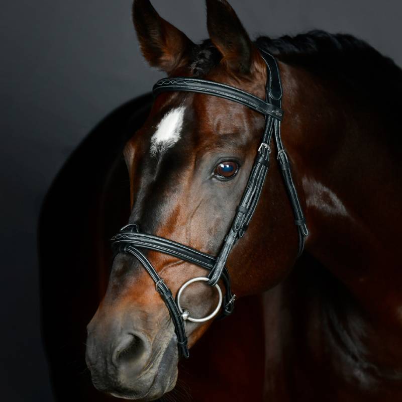 Collegiate Comfitec Opulux Fancy Stitch Padded Hanoverian Bridle Black