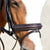 Collegiate Comfitec Opulux Plain Padded Hanoverian Flash Bridle Dark Brown-Pet n Pony-Collegiate