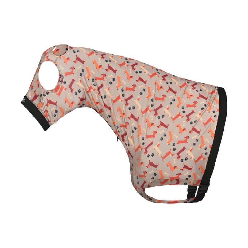 Weatherbeeta Printed Stretch Hood With Zip Dachshund Print-Pet n Pony-Weatherbeeta