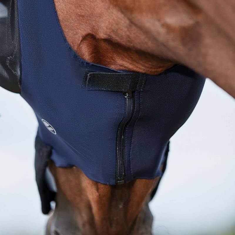 Weatherbeeta Comfitec Luxe Bug Eye Saver blocks UV for horse’s eyes, ears & nose.
