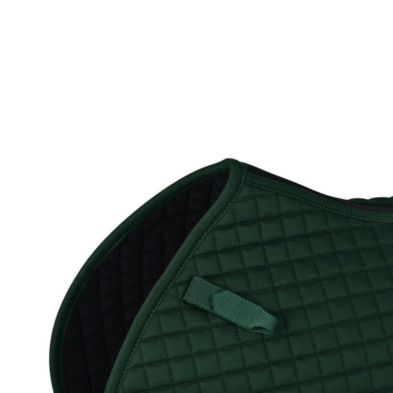 Weatherbeeta Prime Air-Tec Jump Shaped Saddle Pad in Forest Green on white background.