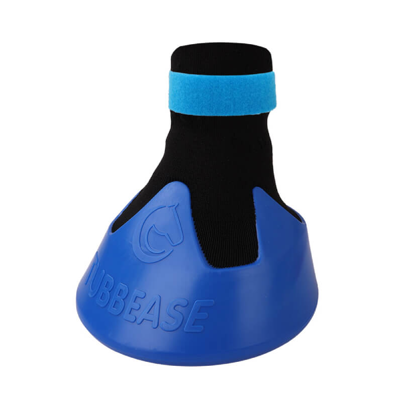 Shoof Tubbease Hoof Sock by Shoof: black neoprene sock boot for hoof soaking and treatment.