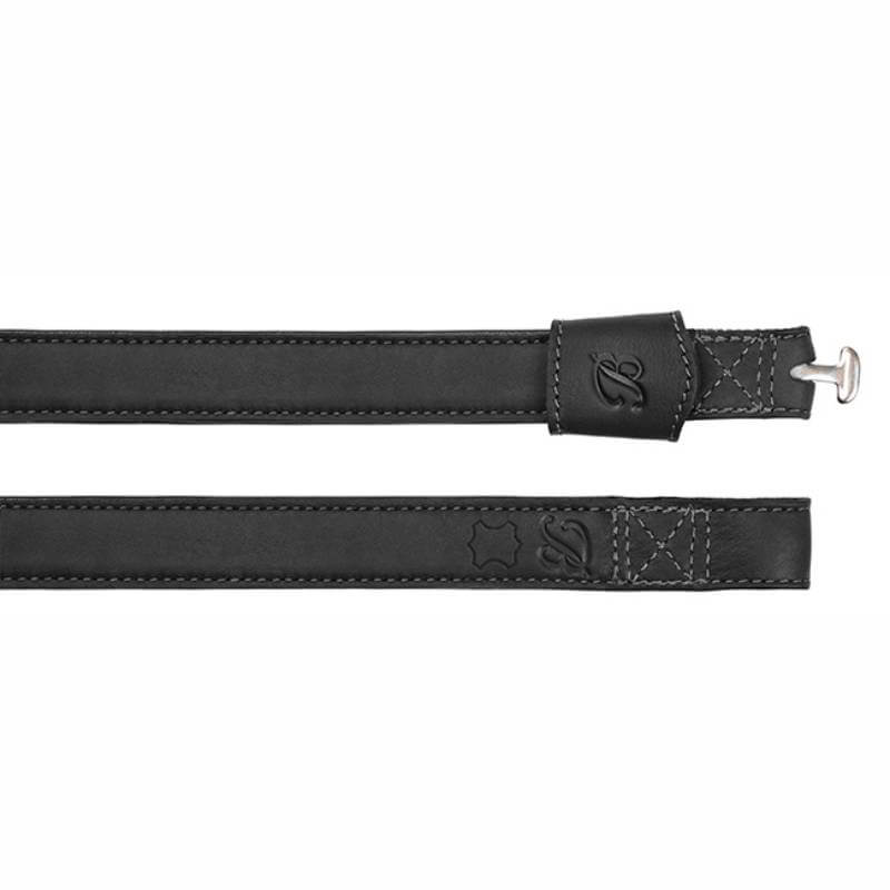 Bates Webbers with Luxe Leather Classic Black, shown from two angles.