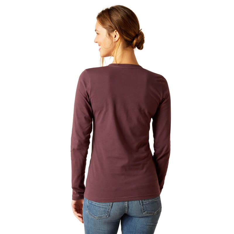 Ariat Womens Glitz LS T-Shirt Huckleberry