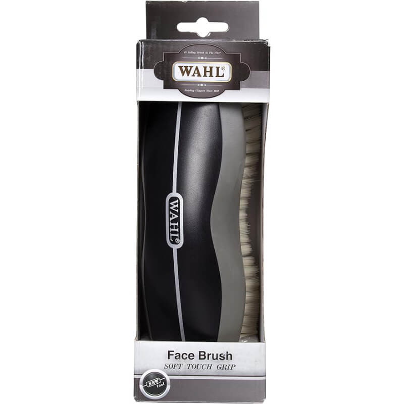 Wahl Face Brush for horse grooming with soft bristles and “Soft Touch Grip” handle.