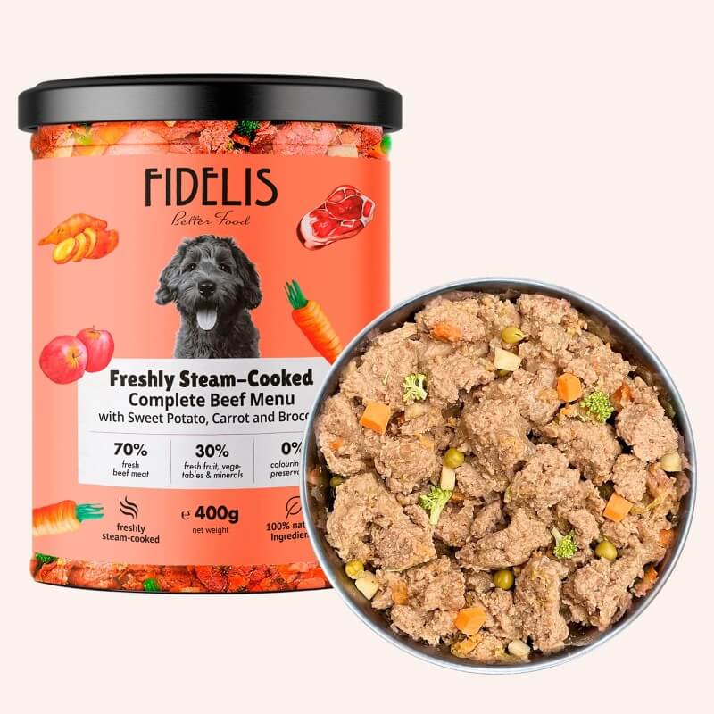 Fidelis Fresh Menu - Beef with Sweet potato, Apple and Broccoli 6x400g