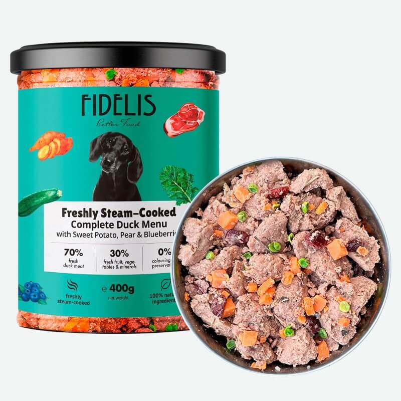 Fidelis Fresh Menu - Duck with Sweet Potato, Pear and Blueberries 6x400g