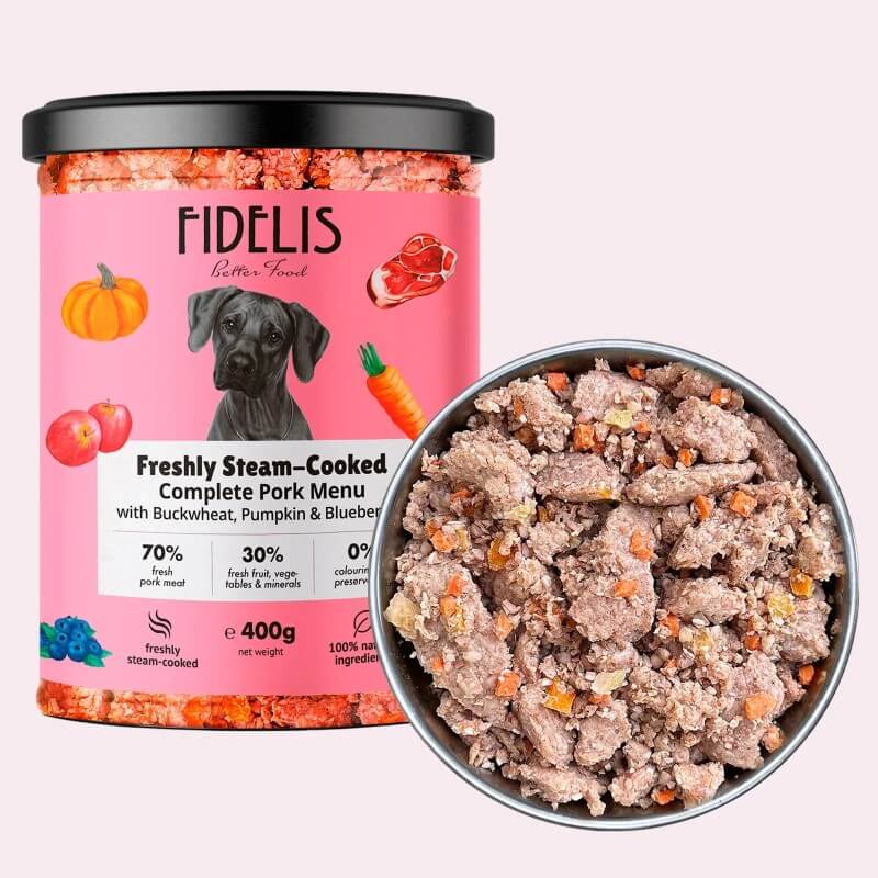 Fidelis Fresh Menu - Pork with Buckwheat, Pumpkin and Blueberries 6x400g