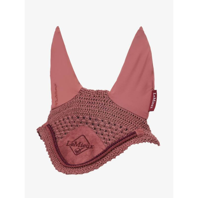 LeMieux Classic Fly Hood Orchid with fabric ears, ideal for the competitive rider.