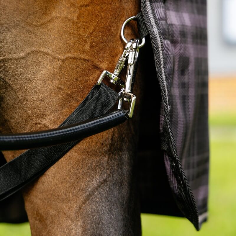 LeMieux Arika Heritage Check Medium Weight 100g Detachable Neck Turnout Rug Cocoa