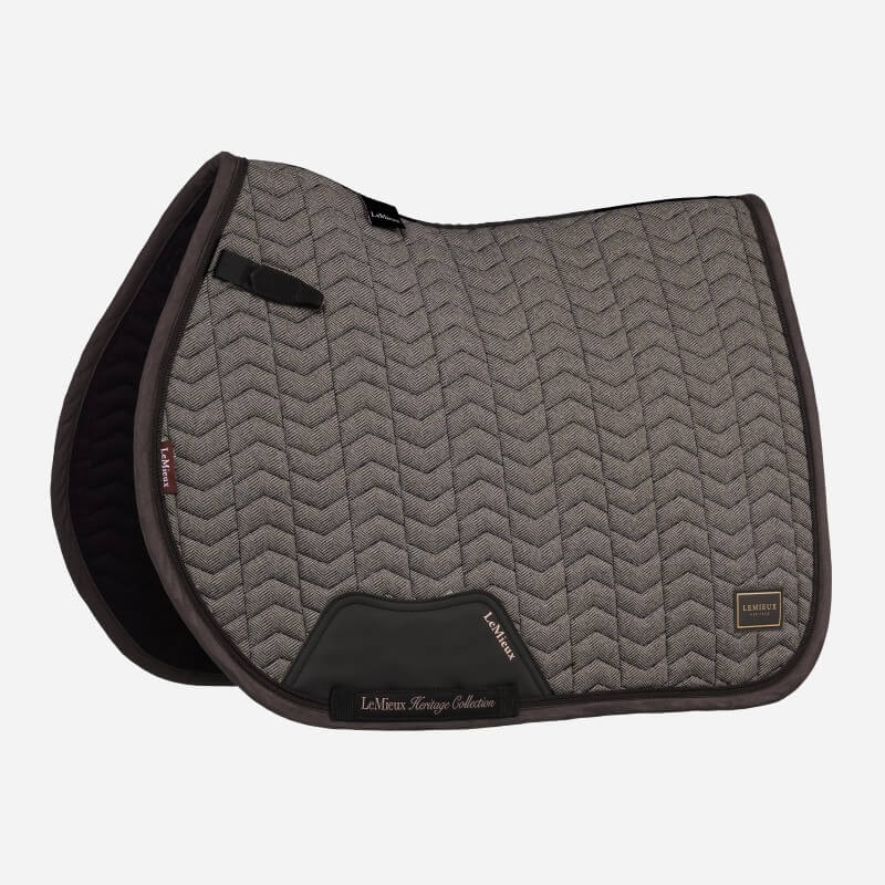 LeMieux Heritage Herringbone Jump Square Saddle Pad Cocoa