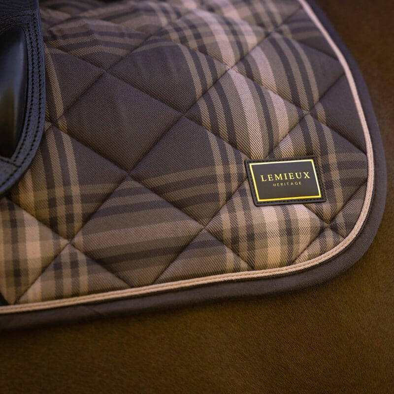 LeMieux Heritage Check Jump Square Saddle Pad Cocoa