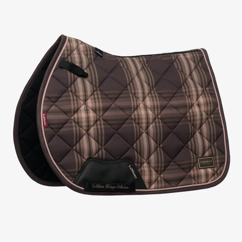 LeMieux Heritage Check Jump Square Saddle Pad Cocoa