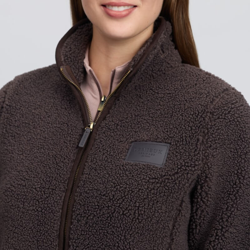 LeMieux Heritage Borg Zip Through Jacket Cocoa