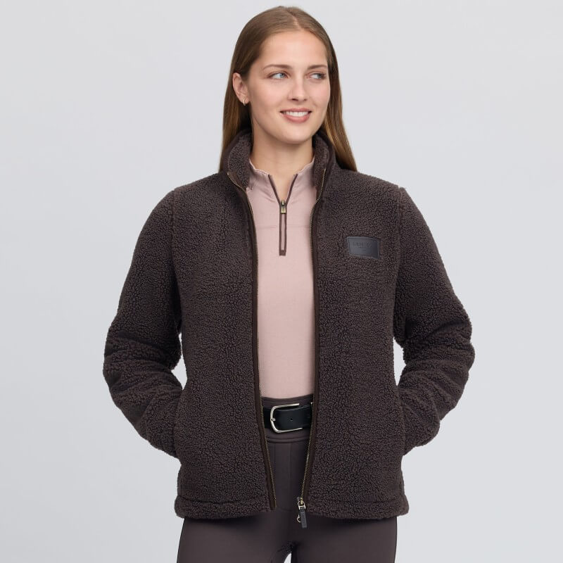LeMieux Heritage Borg Zip Through Jacket Cocoa