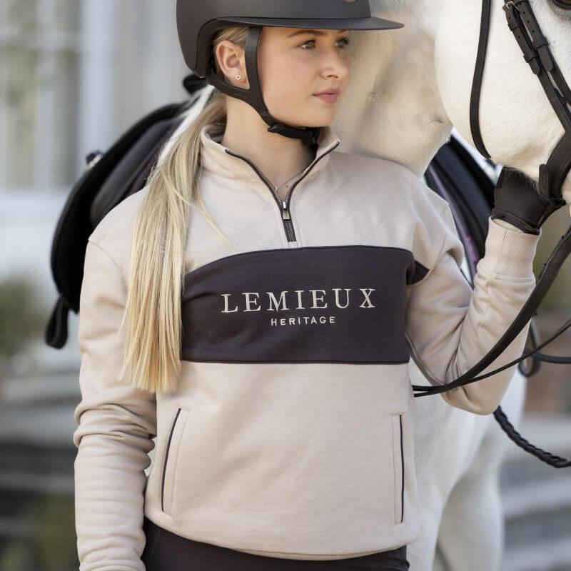 LeMieux Heritage Quarter Zip Sweat Stone