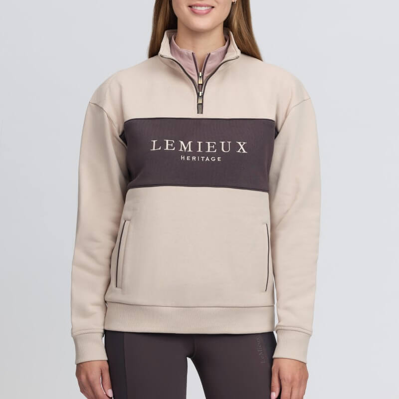LeMieux Heritage Quarter Zip Sweat Stone
