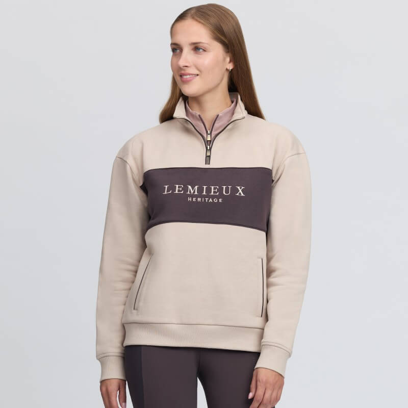 LeMieux Heritage Quarter Zip Sweat Stone