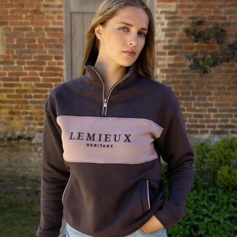 LeMieux Heritage Quarter Zip Sweat Cocoa