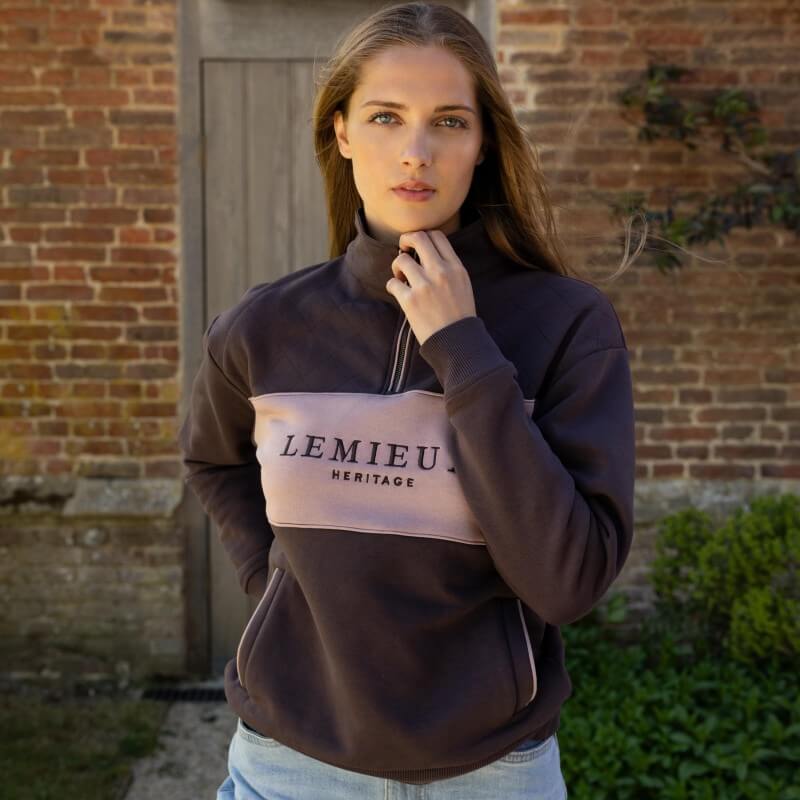 LeMieux Heritage Quarter Zip Sweat Cocoa