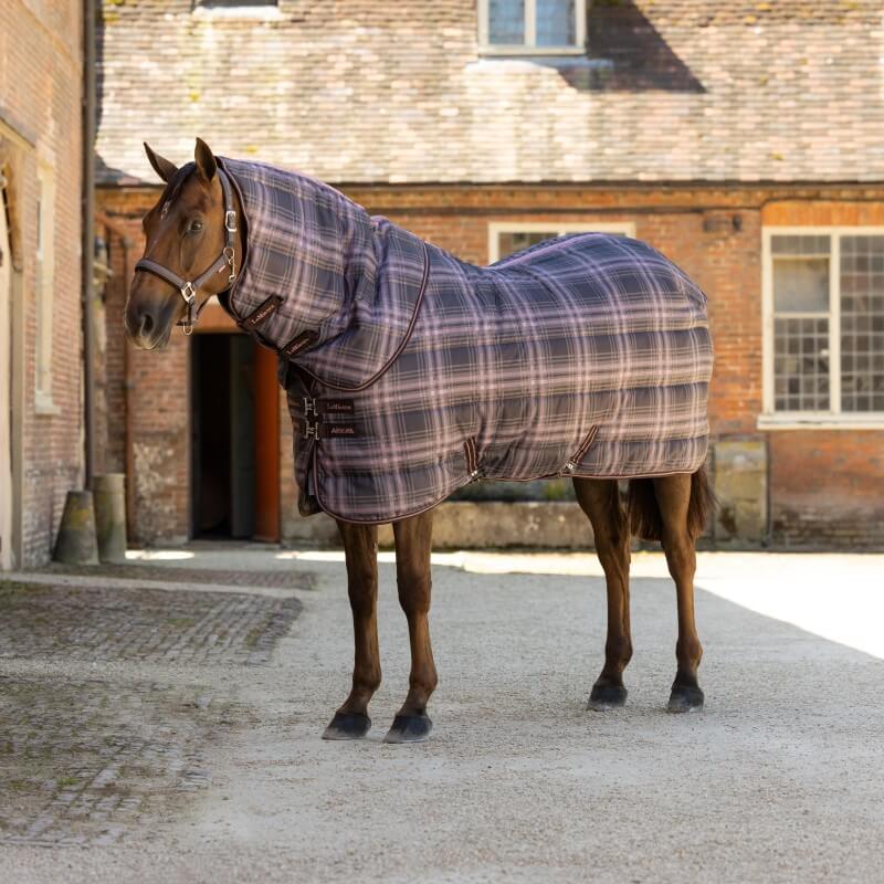 LeMieux Arika Heritage Check Stable Rug with Neck Medium Weight 100g Cocoa