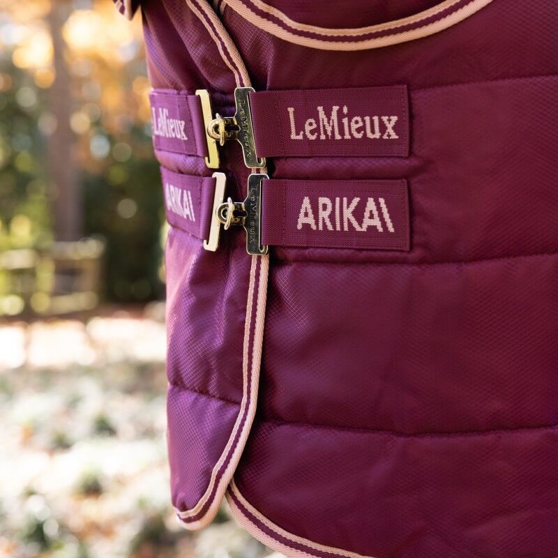 LeMieux Arika Stable-Tek Rug with Neck Medium Weight 200g Blackberry