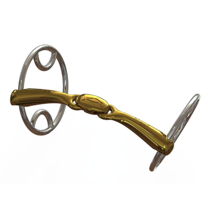 Neue Schule Turtle Top Flex Loose Ring 55mm Beval with curved, jointed mouthpiece.