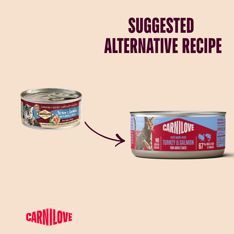 Carnilove Turkey & Salmon Adult Cat Food 100g Can for adult cats with a unique label.