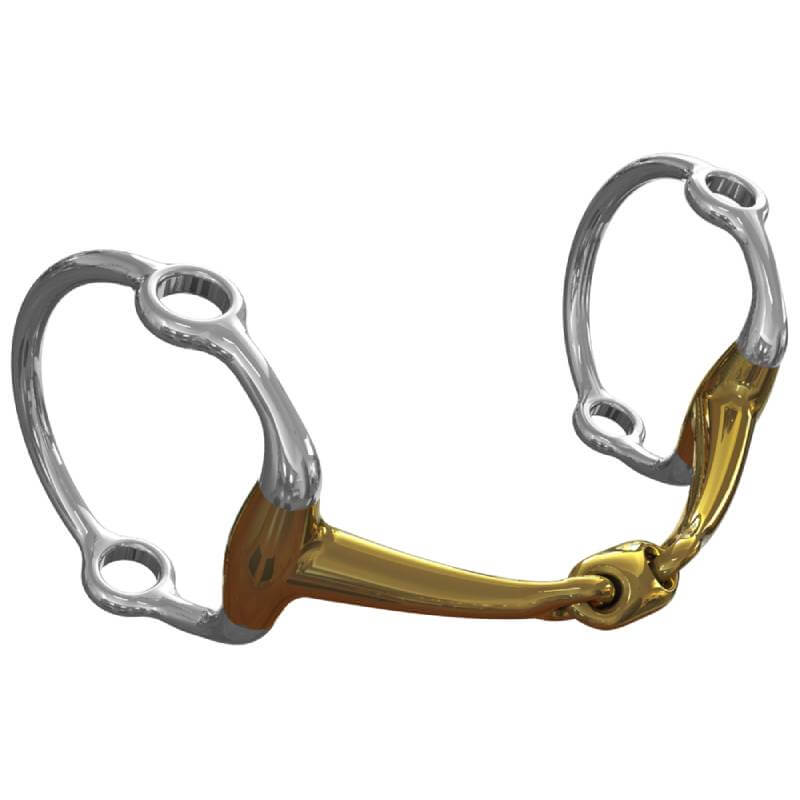 Neue Schule Tranz Angled Lozenge 16mm Cheltenham with silver rings and gold mouthpiece.