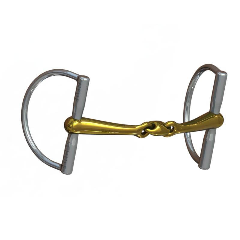 A Neue Schule Tranz Angled Lozenge 16mm Hunter D with a gold mouthpiece on white background.