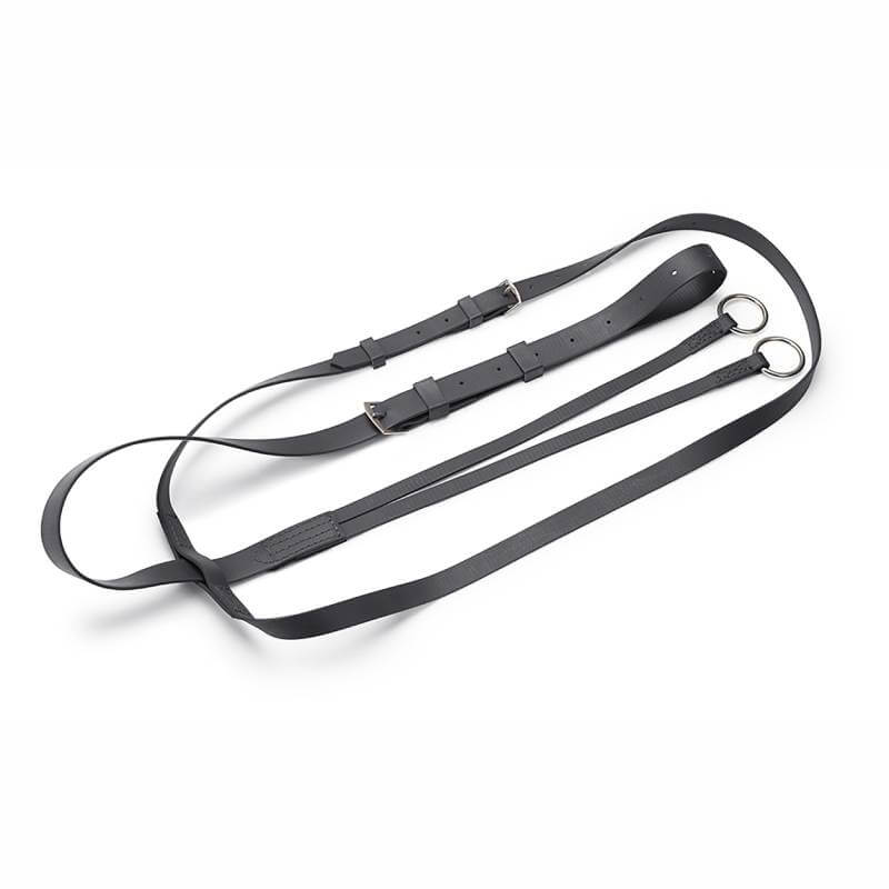 Wintec Running Martingale Black with metal buckles and rings by Wintec.