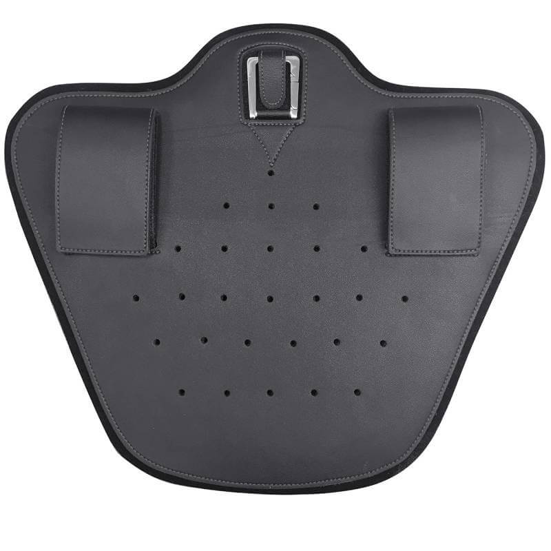 Wintec Stud Girth Attachment Black with perforated holes for saddlebag mounting.