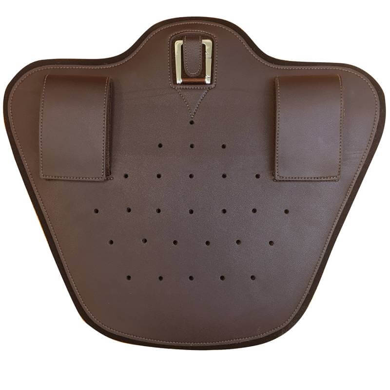 Wintec Stud Girth Attachment Brown saddle pad with ventilation holes by Wintec.