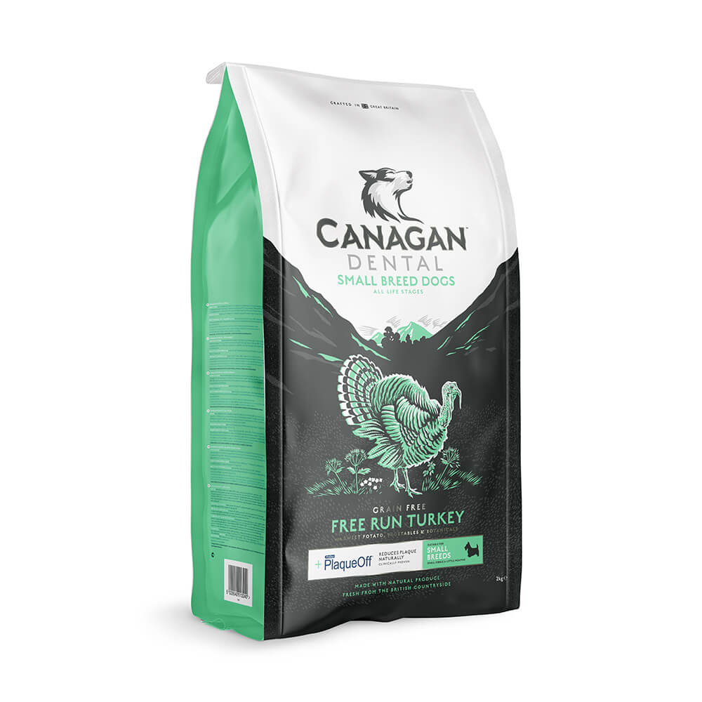 Canagan Small Breed Dog Dental Turkey – grain free dog food with free run turkey.