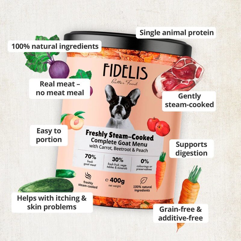 Fidelis Fresh Menu - Goat with Carrot, Beetroot &amp; Peach 6x400g