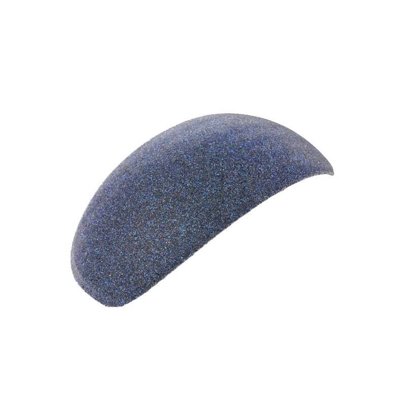 Coarse blue-gray sanding sponge pairs well with LeMieux Verv Brilliance Navy Top Panel.