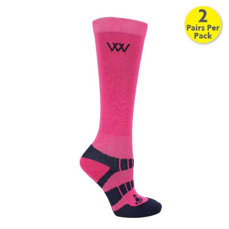 WW Young Rider Pro Socks Pink/Navy